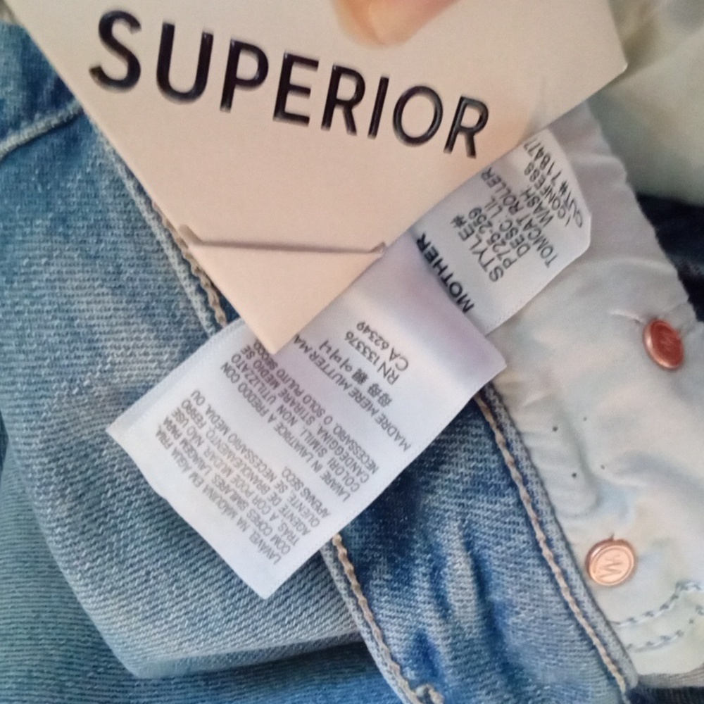 NWT Mother Denim The Tomcat Roller Jean 27 Petite Lil I Confess Jeans Wide Leg - Picture 16 of 16